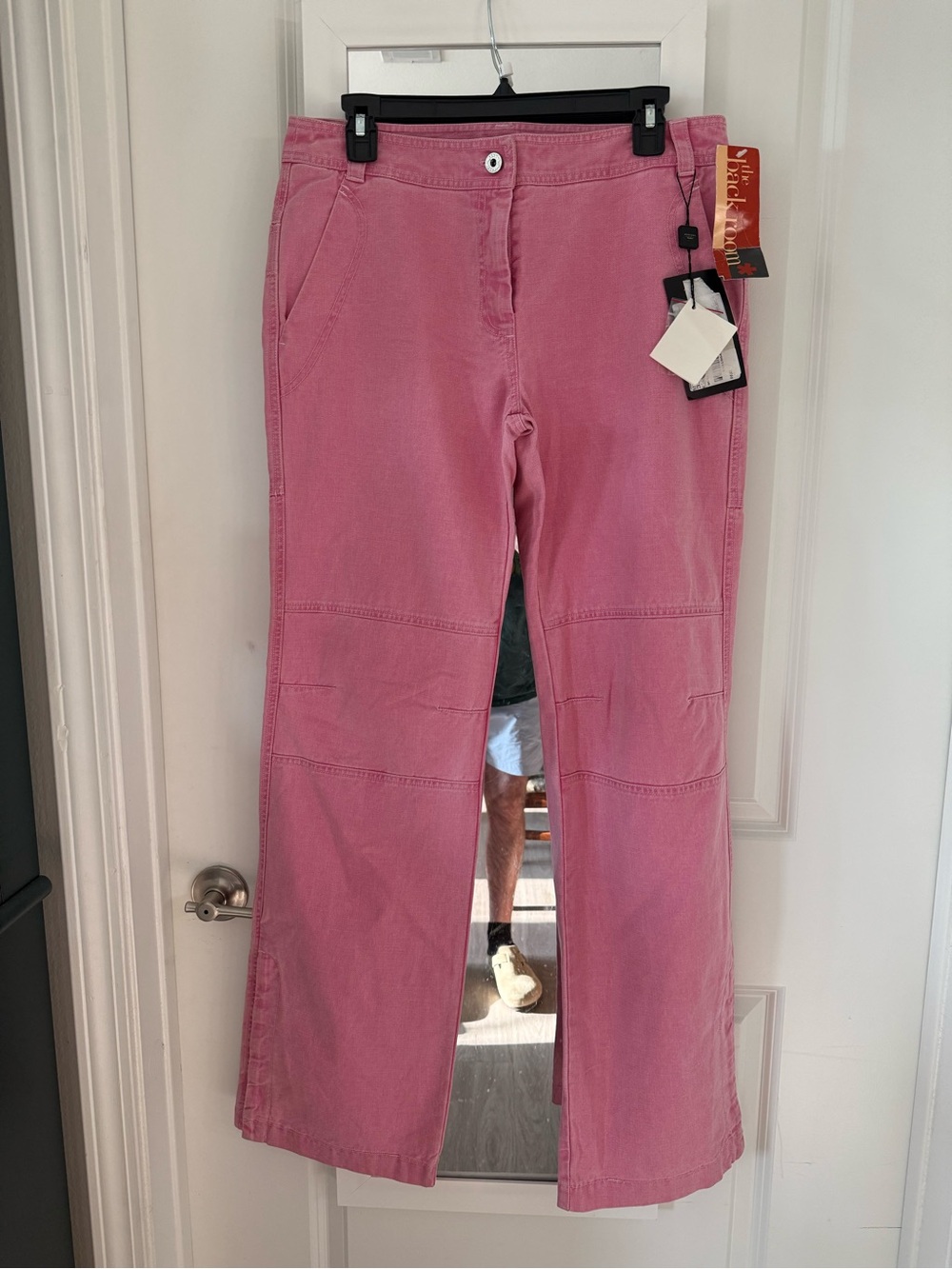 Weekend Max Mara Women’s Pink Cotton Straight Leg Pants Size 12 NWT - Picture 2 of 8
